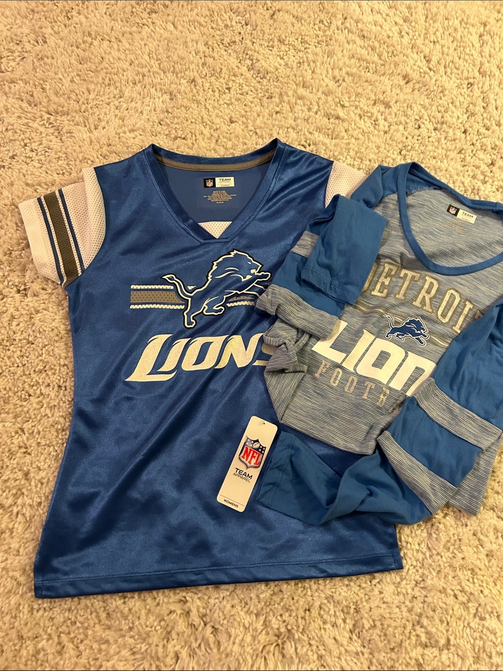 NFL Detroit Lions Youth Royal Blue Short Sleeve Jersey